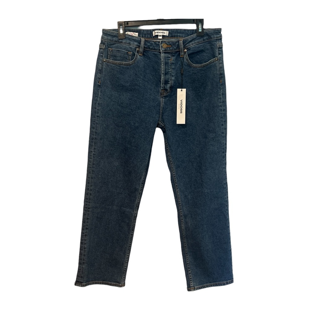 VIGOSS Frankie Slim Straight Button Fly Jeans Women's Size 33 High Rise Denim